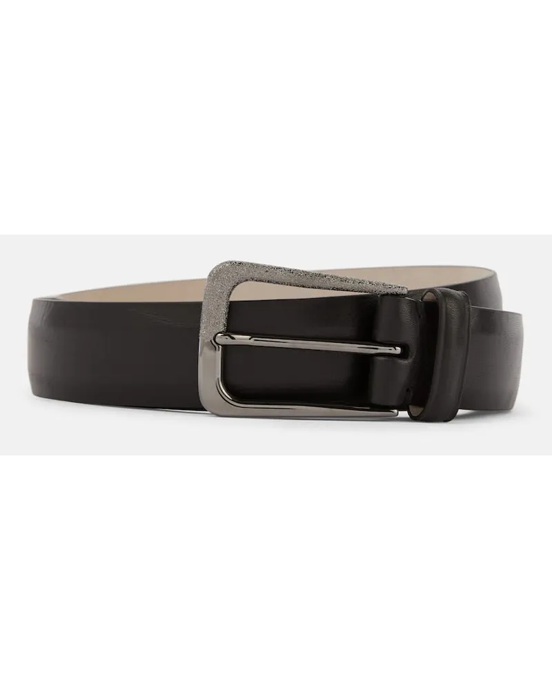 Brunello Cucinelli Gürtel aus Leder Schwarz
