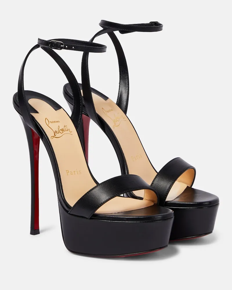 Christian Louboutin Plateausandalen Loubi Queen Alta 150 Schwarz