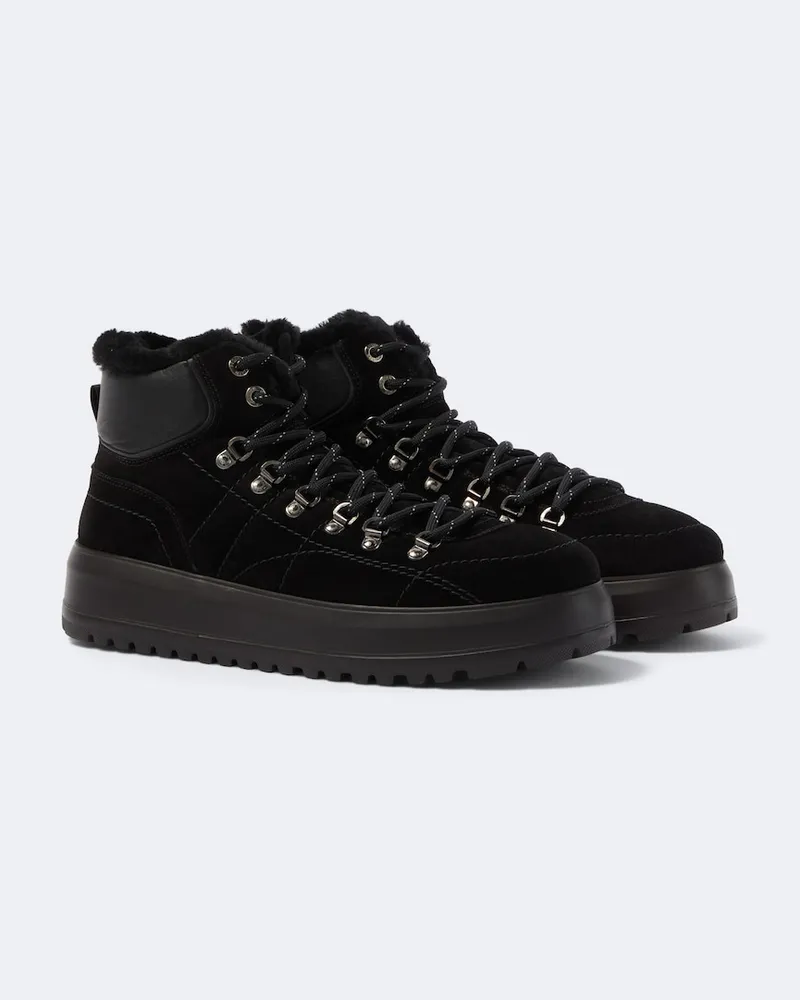 Bogner Schnürstiefel Antwerp M 16 B aus Veloursleder Schwarz