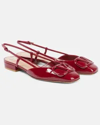 Valentino Garavani Slingback-Ballerinas VLogo Signature aus Lackleder Rot