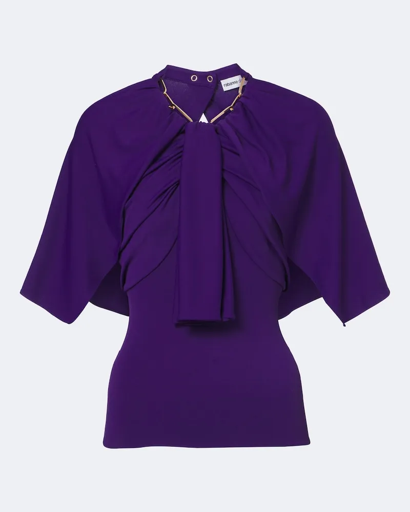 Paco Rabanne X Dinh Van verziertes Top aus Crêpe Violett