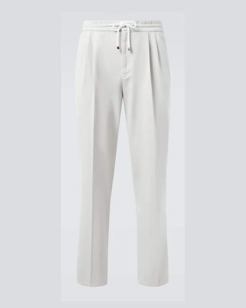 Brunello Cucinelli Hose aus Baumwoll-Cord Beige
