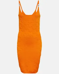 Versace Minikleid La Greca Medusa '95 aus Strick Orange