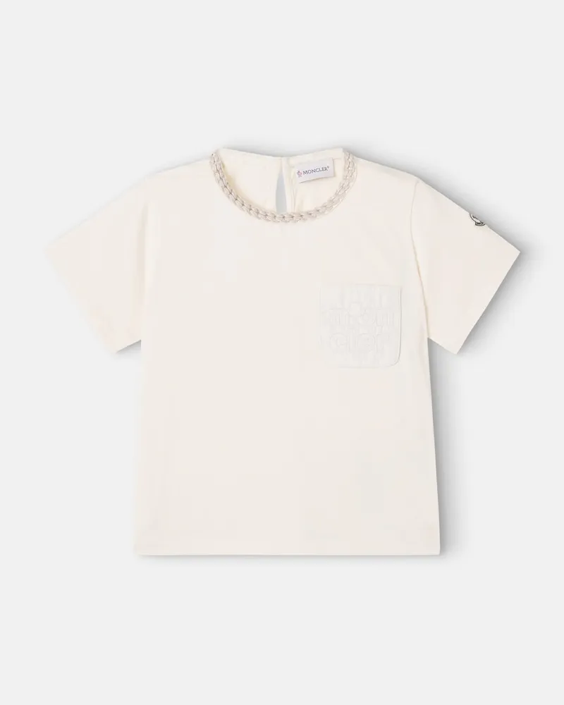 Moncler T-Shirt aus Baumwoll-Jersey Weiß