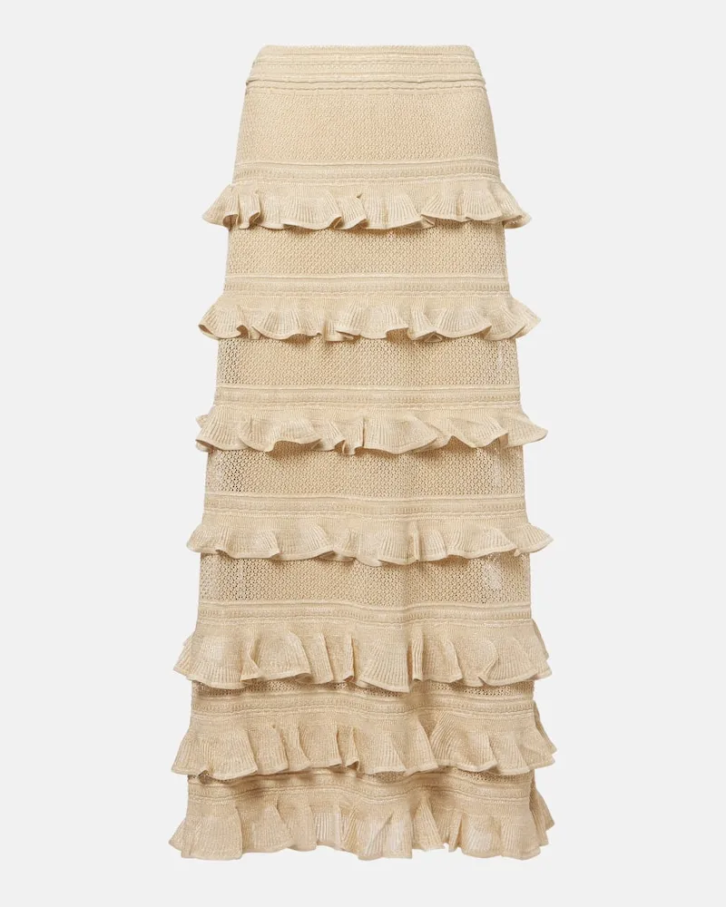 Zimmermann Maxirock Hypnotic aus Strick Beige
