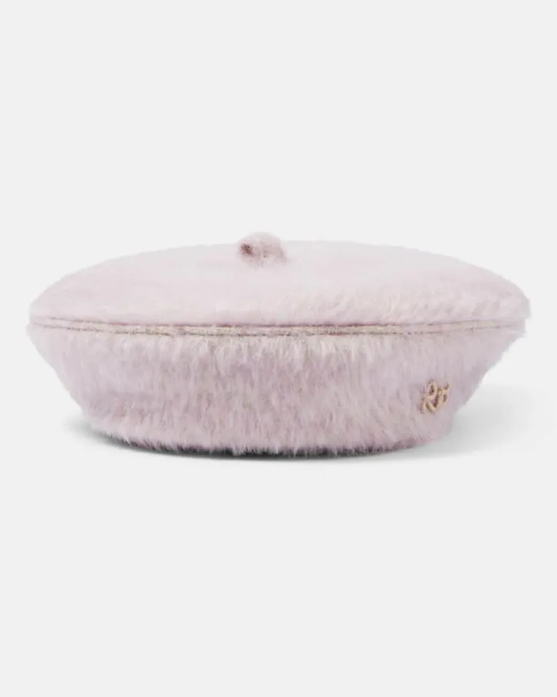 RUSLAN BAGINSKIY Barett aus einem Wollgemisch Rosa