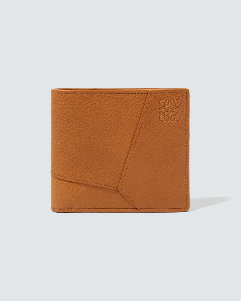 Loewe Portemonnaie Puzzle aus Leder Braun