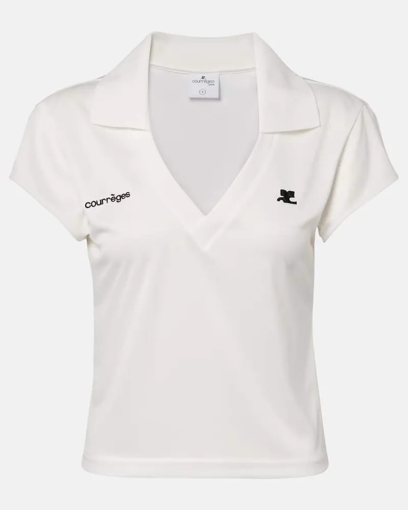 Courrèges Courrèges Polohemd aus Jersey Weiß