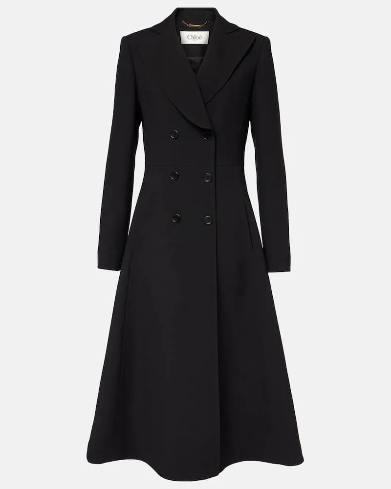 Chloé Chloé Mantel aus Wolle Schwarz