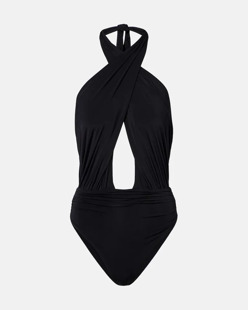 Balmain Badeanzug mit Cut-outs Schwarz