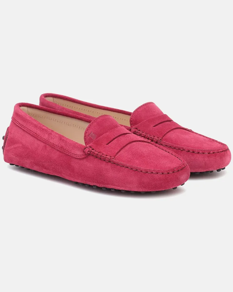 TOD'S Mokassins Gommino aus Veloursleder Rosa