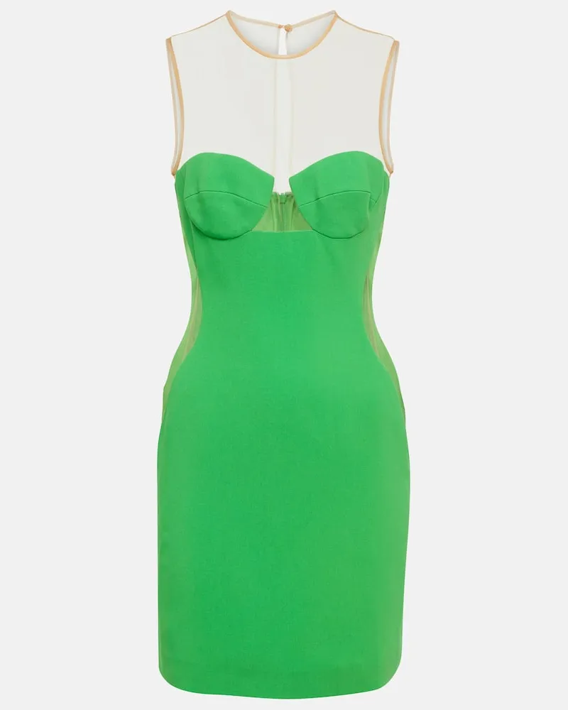 Stella McCartney Minikleid aus Crêpe Grün