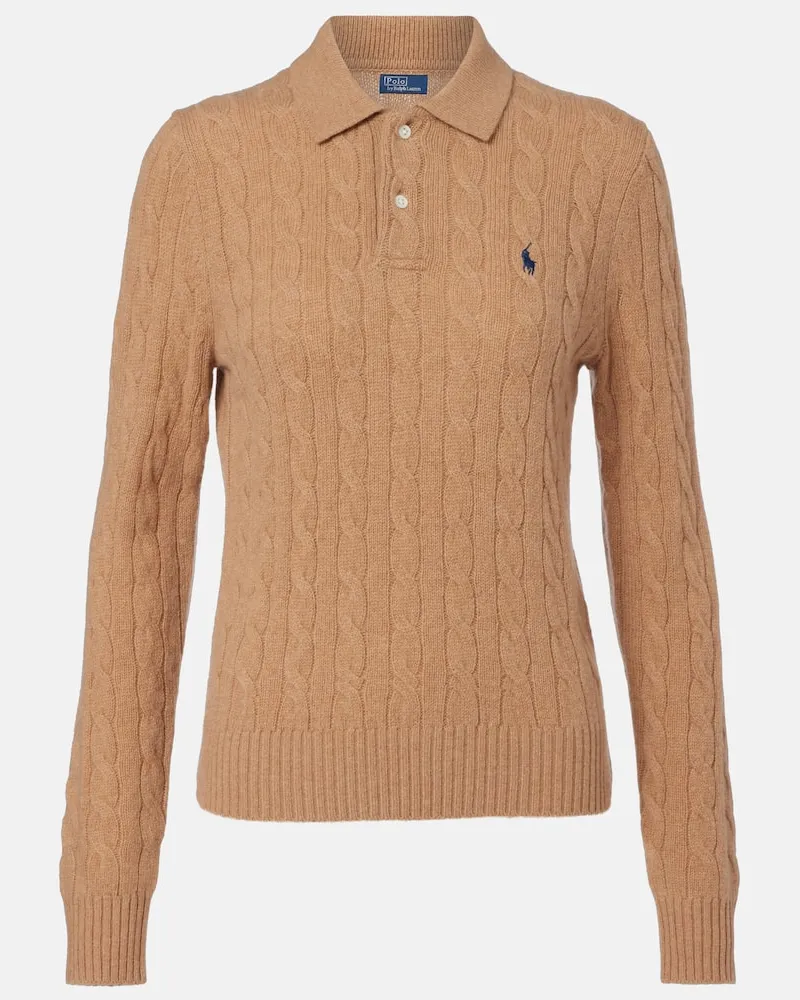 Ralph Lauren Polopullover aus Wolle und Kaschmir Beige