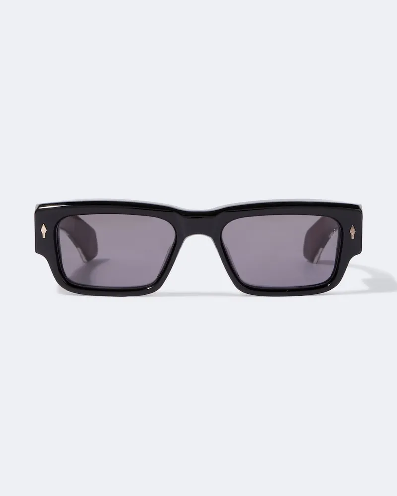 Jacques Marie Mage Eckige Sonnenbrille Engel Schwarz