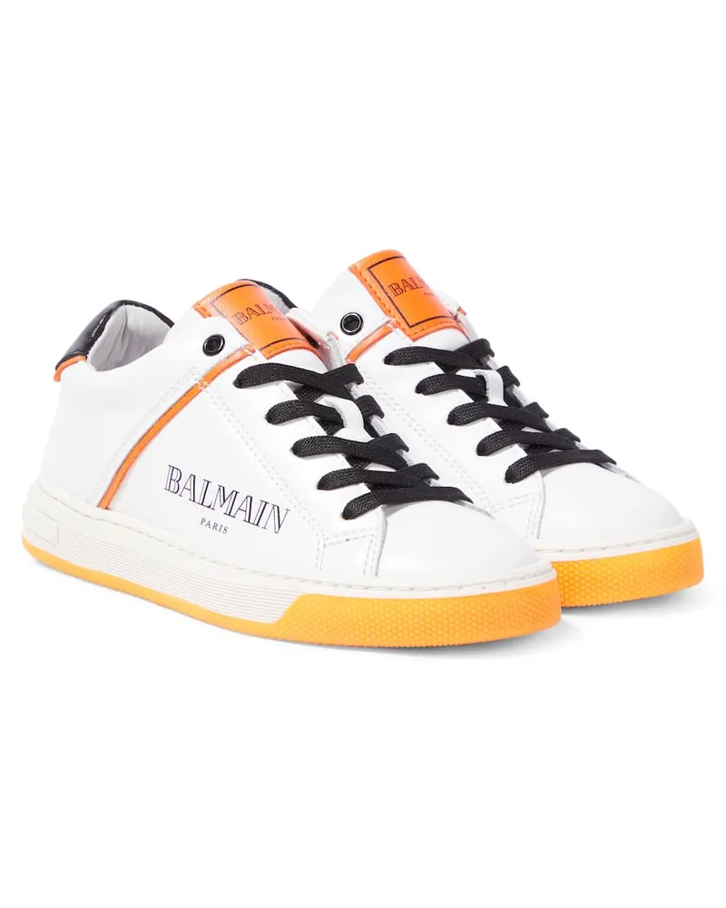 Balmain Sneakers aus Leder Weiß