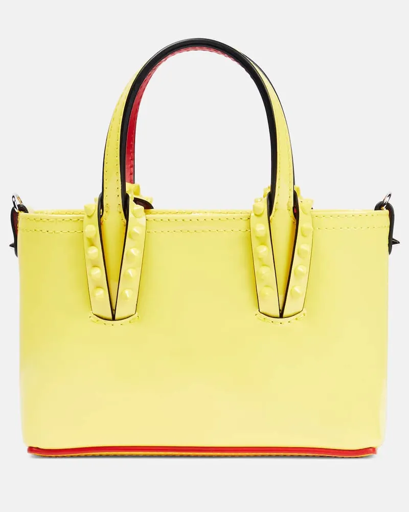 Christian Louboutin Tote Cabata aus Lackleder Gelb