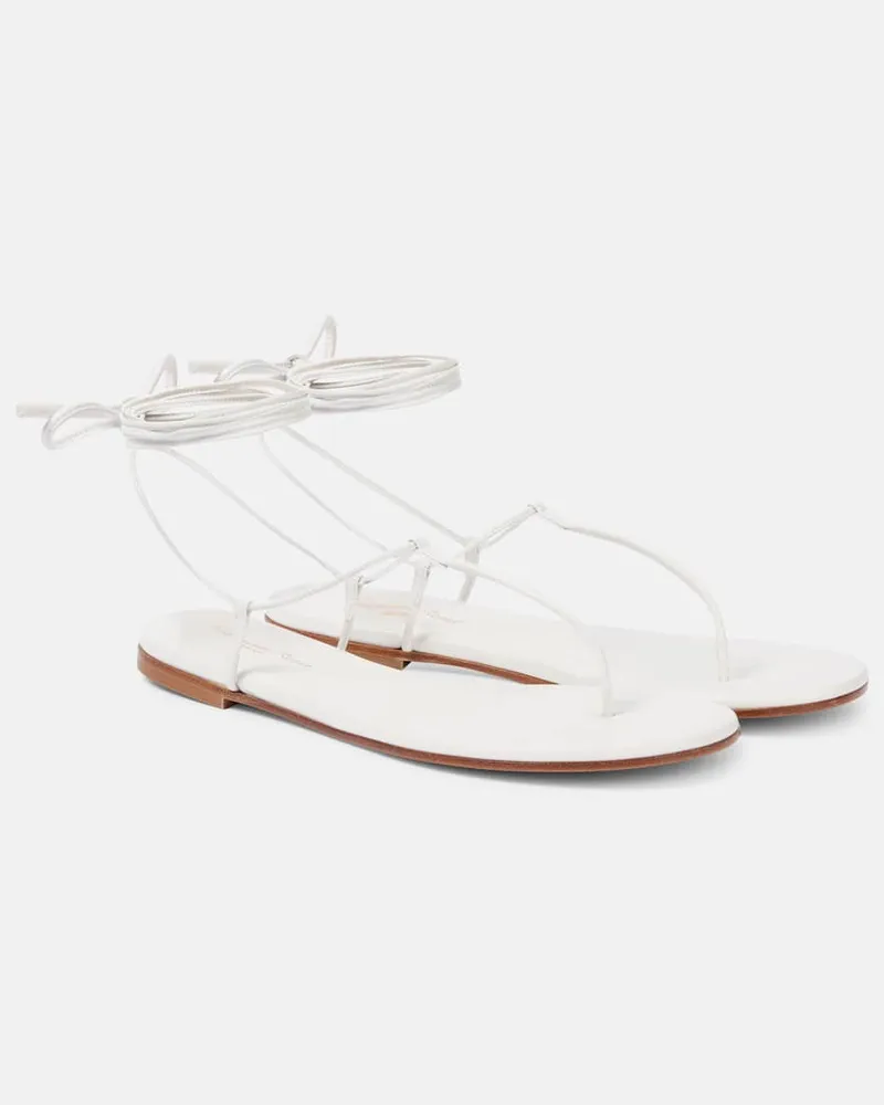 Gianvito Rossi Sandalen Gwyneth aus Leder Weiß