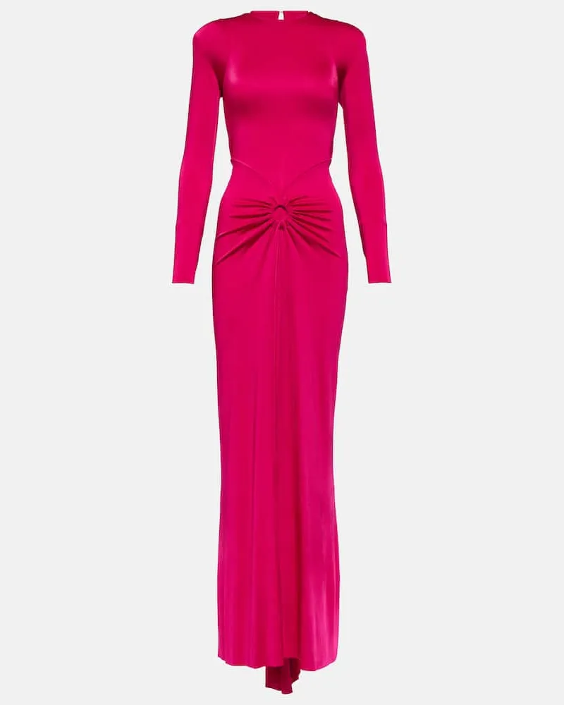 Victoria Beckham Maxikleid aus Jersey Rosa