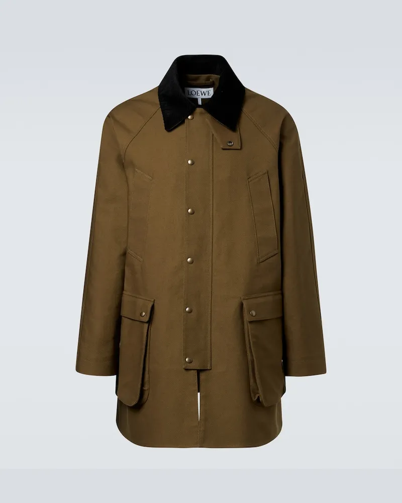 Loewe Jacke aus Baumwoll-Drill Braun