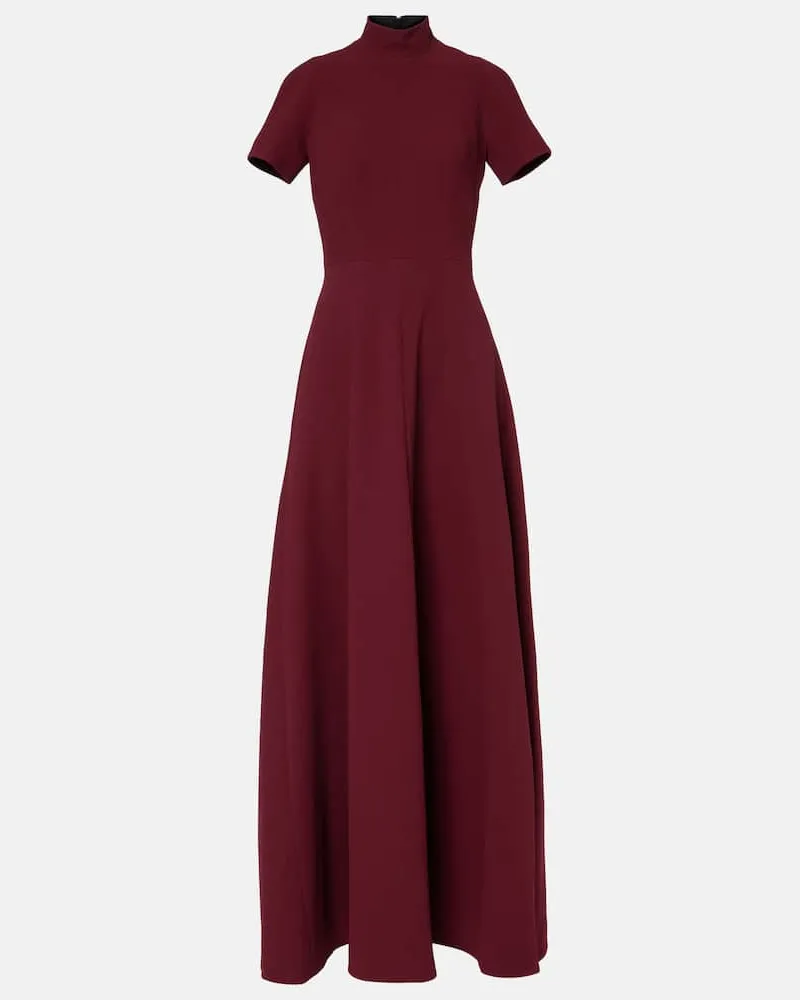 EMILIA WICKSTEAD Robe Malinda aus Crêpe Burgunderrot