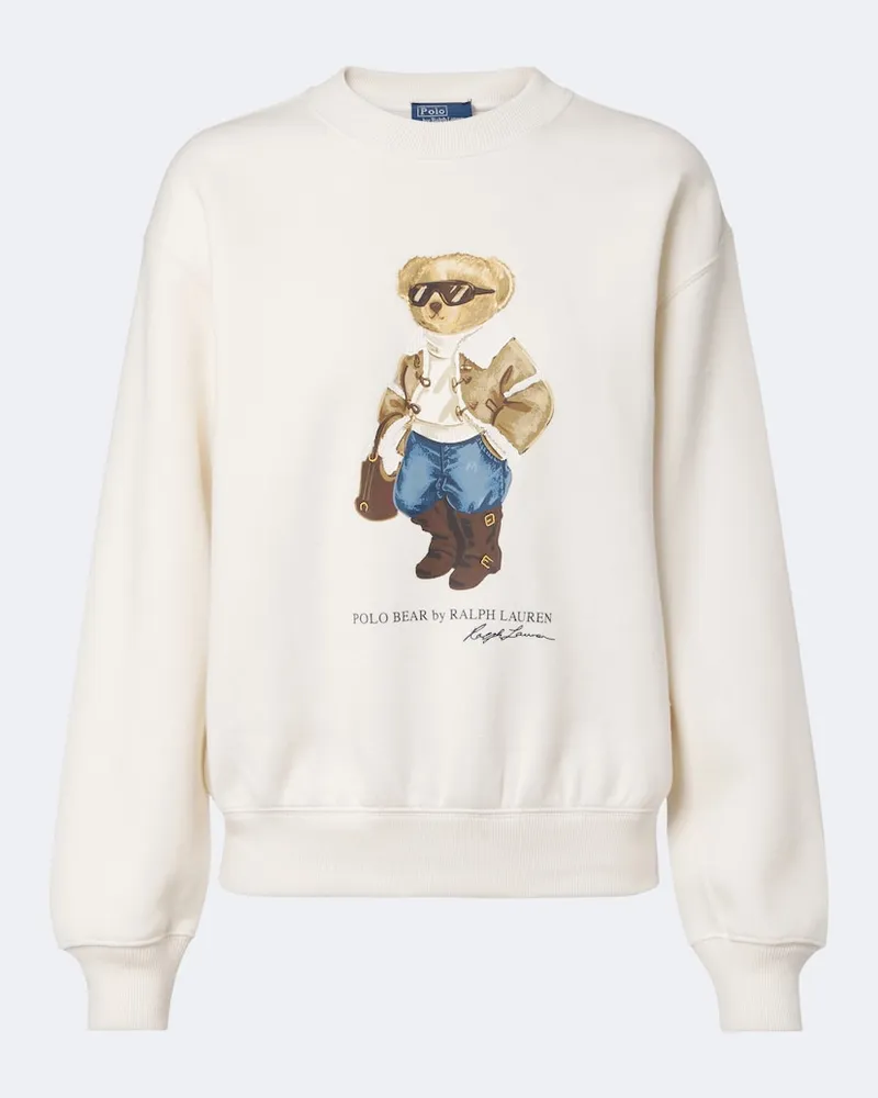 Ralph Lauren Sweatshirt Polo Bear aus einem Baumwollgemisch Weiß
