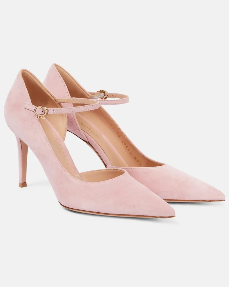 Gianvito Rossi Pumps aus Veloursleder Rosa