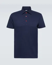 Kiton Polohemd Positano Blau