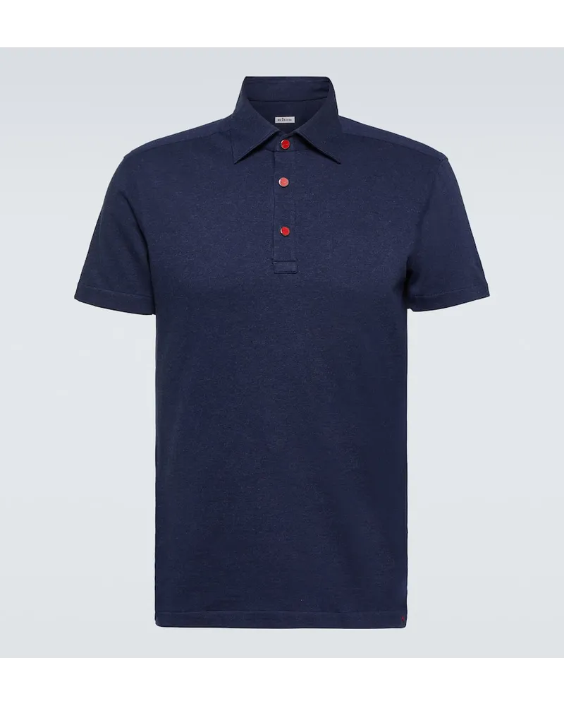 Kiton Polohemd Positano Blau