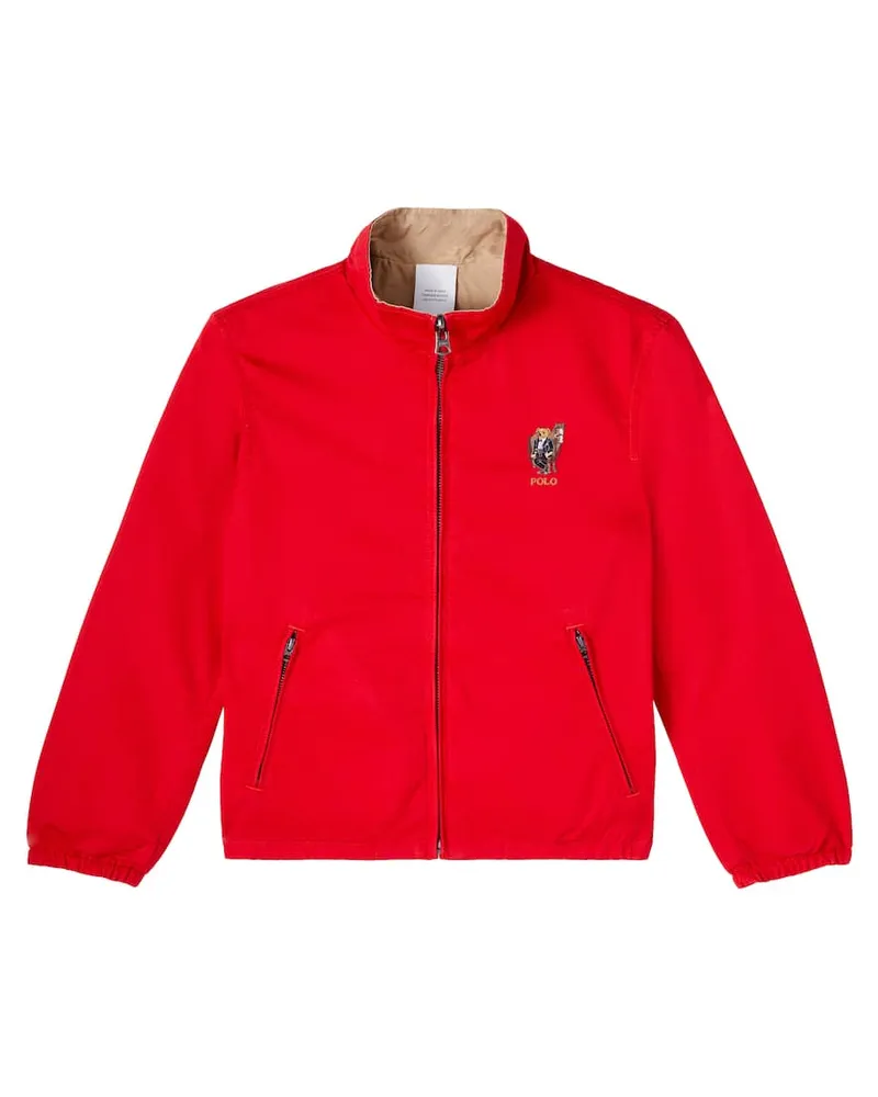 Ralph Lauren Wendbare Jacke aus Baumwolle Rot