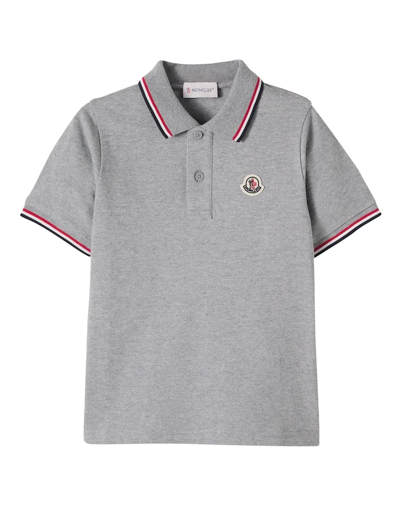 Moncler Polohemd aus Baumwoll-Piqué Grau