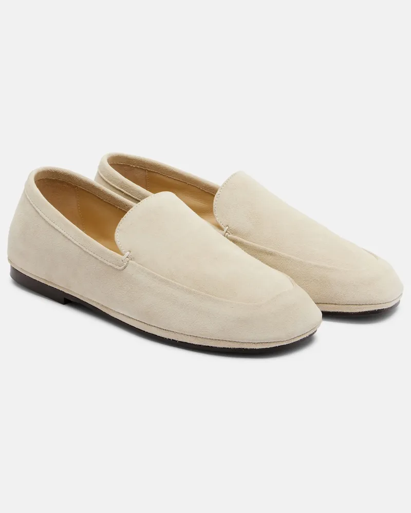 Christophe Lemaire Slip-Ons Outdoor aus Veloursleder Beige