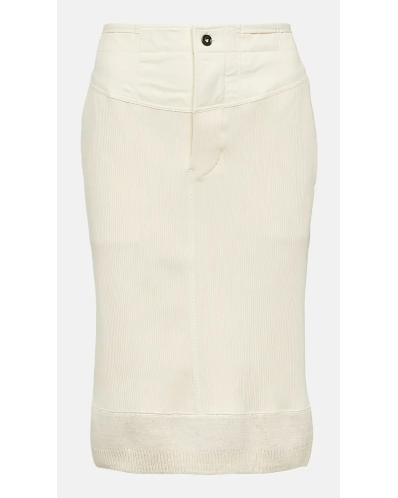 Bottega Veneta Midirock aus Jersey Nude