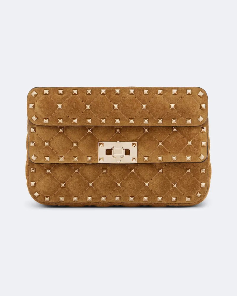 Valentino Garavani Henkeltasche Rockstud Spike Small Beige