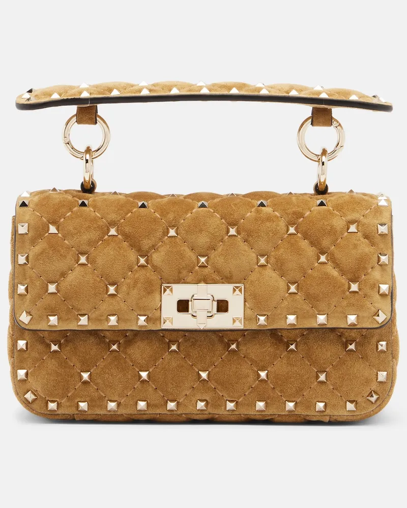 Valentino Garavani Henkeltasche Rockstud Spike Small Beige