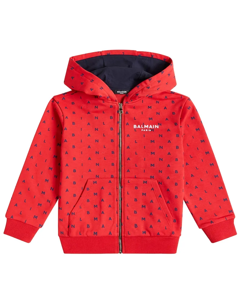 Balmain Kapuzenjacke aus Baumwolle Multicolor