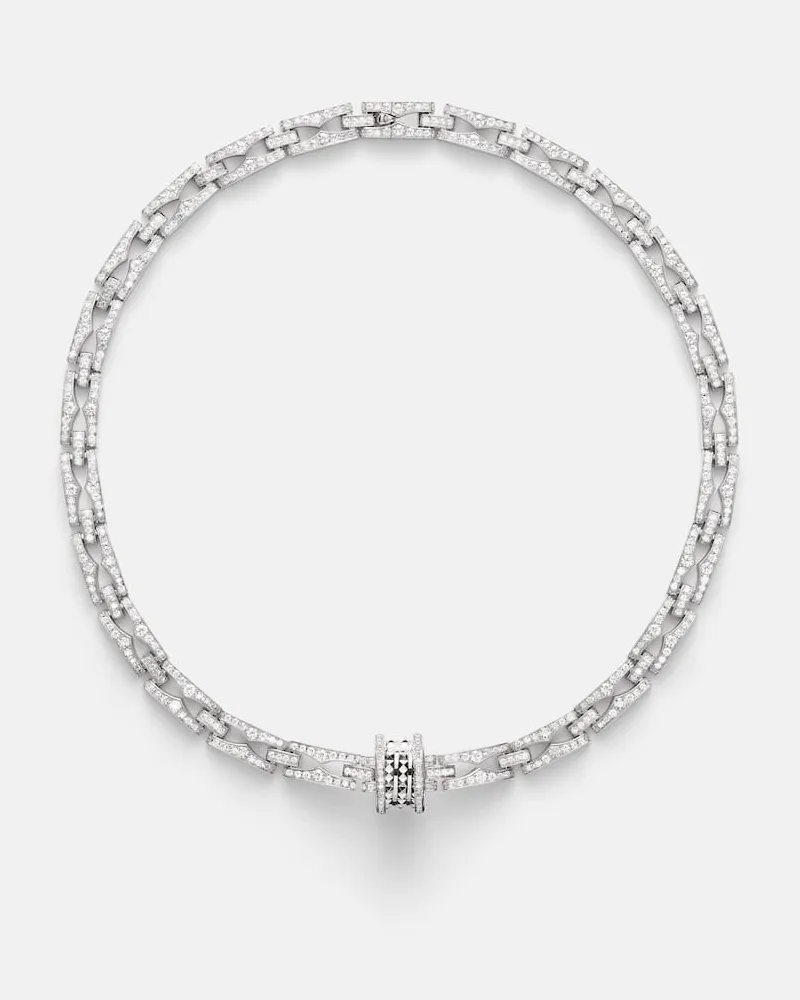 Bulgari Halskette B.zero1 aus 18kt Weißgold mit Diamanten Silber