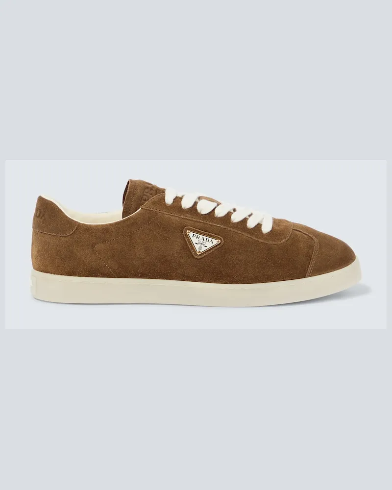 Prada Sneakers Lane aus Veloursleder Braun