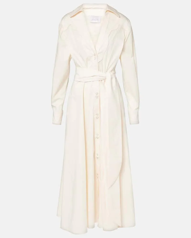 Johanna Ortiz Wickelkleid Vela De Cruz aus Popeline Beige