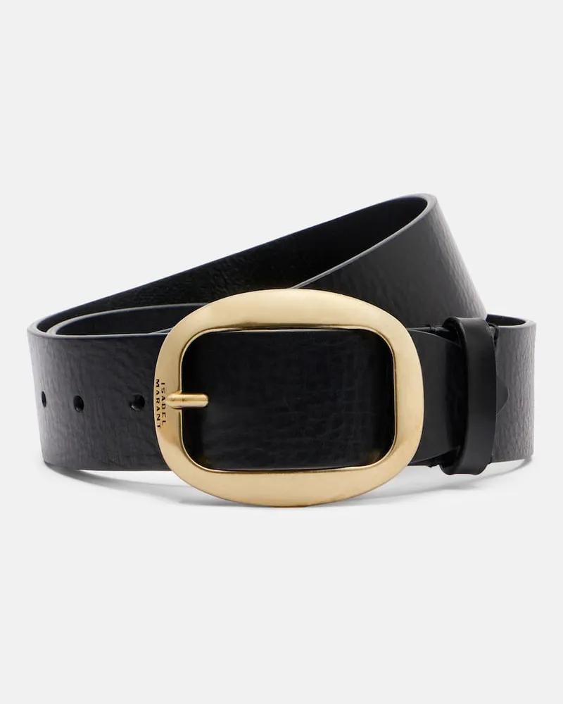 Isabel Marant Gürtel Dara aus Leder Schwarz