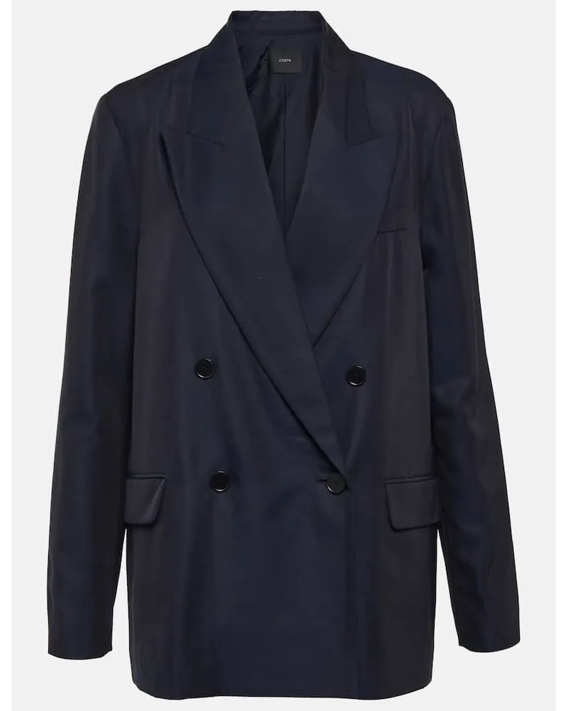 Joseph Blazer Jaden aus Seide und Baumwolle Blau