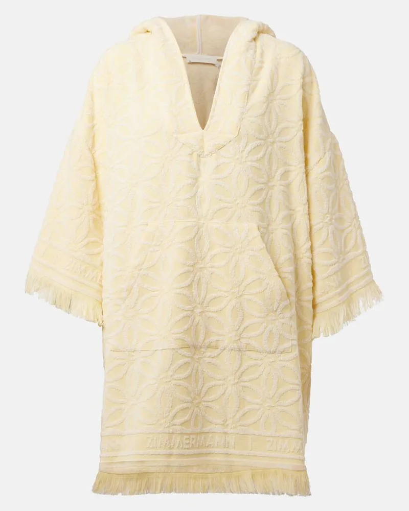 Zimmermann Minikleid Coco aus Baumwollfrottee Gelb