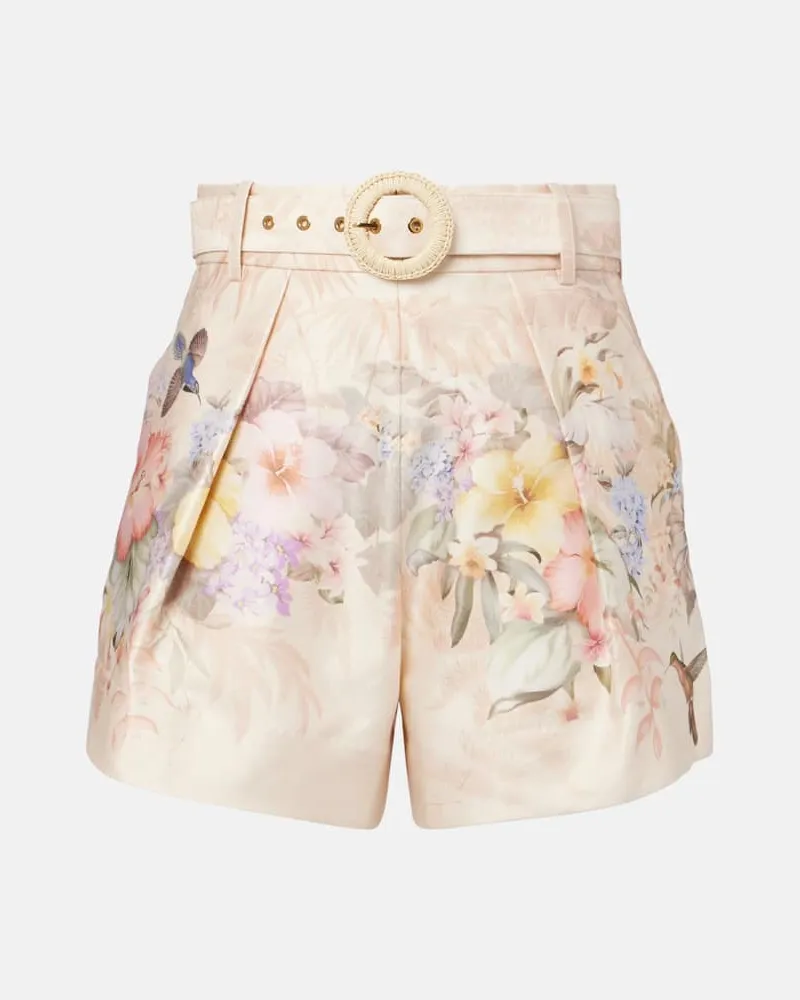 Zimmermann Bedruckte High-Rise Shorts Illuminate Multicolor