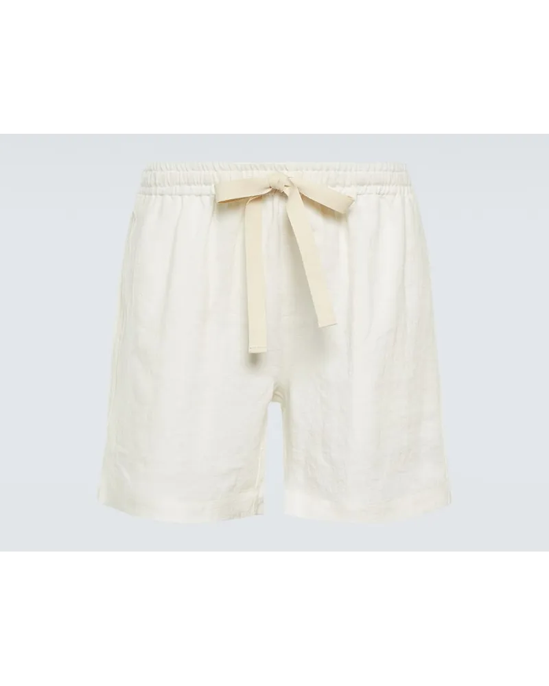 COMMAS Shorts aus Leinen Weiss