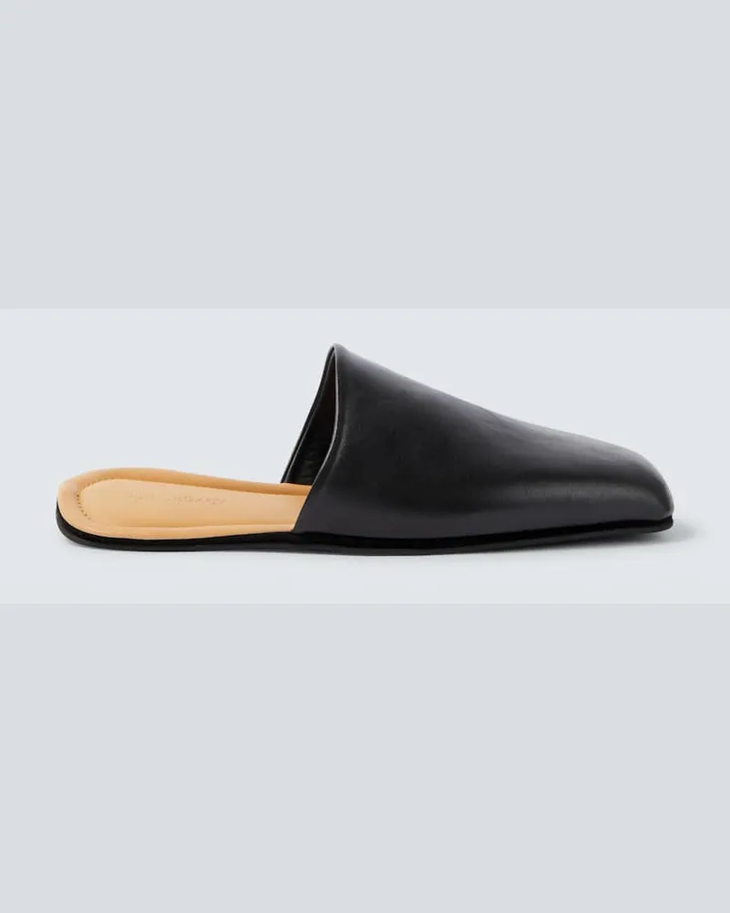 Our Legacy Slippers Cigarr aus Leder Schwarz