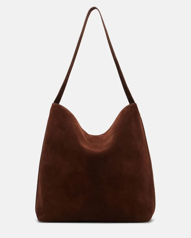 Aesther Ekme Tote Bag Sac Supple aus Veloursleder Braun