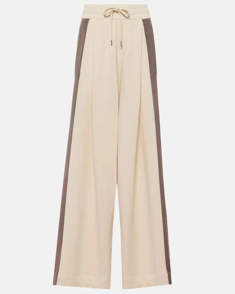 Dries van Noten Hose Hadium aus Baumwoll-Jersey Weiß