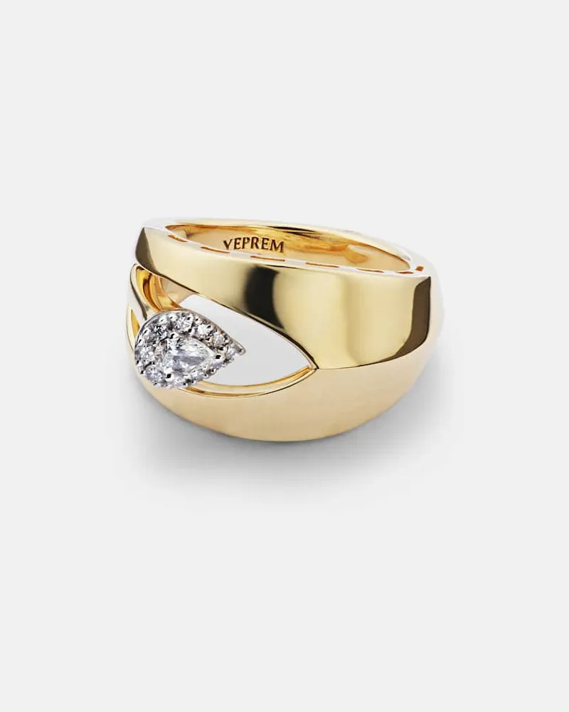 YEPREM Ring aus 18kt Gelbgold mit Diamanten Gold