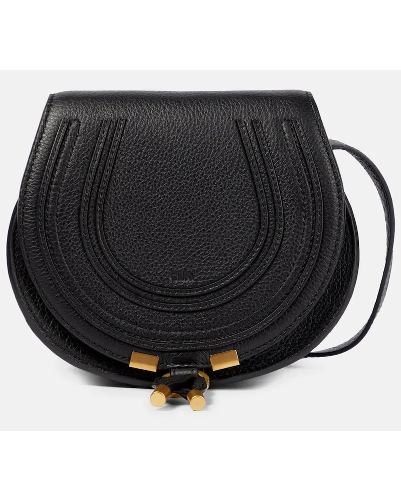 Chloé Chloe Schultertasche Marcie Small aus Leder Schwarz