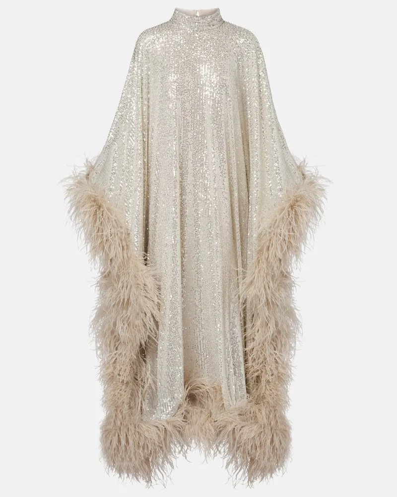 Taller Marmo Robe Casta Diva Disco mit Federn Silber