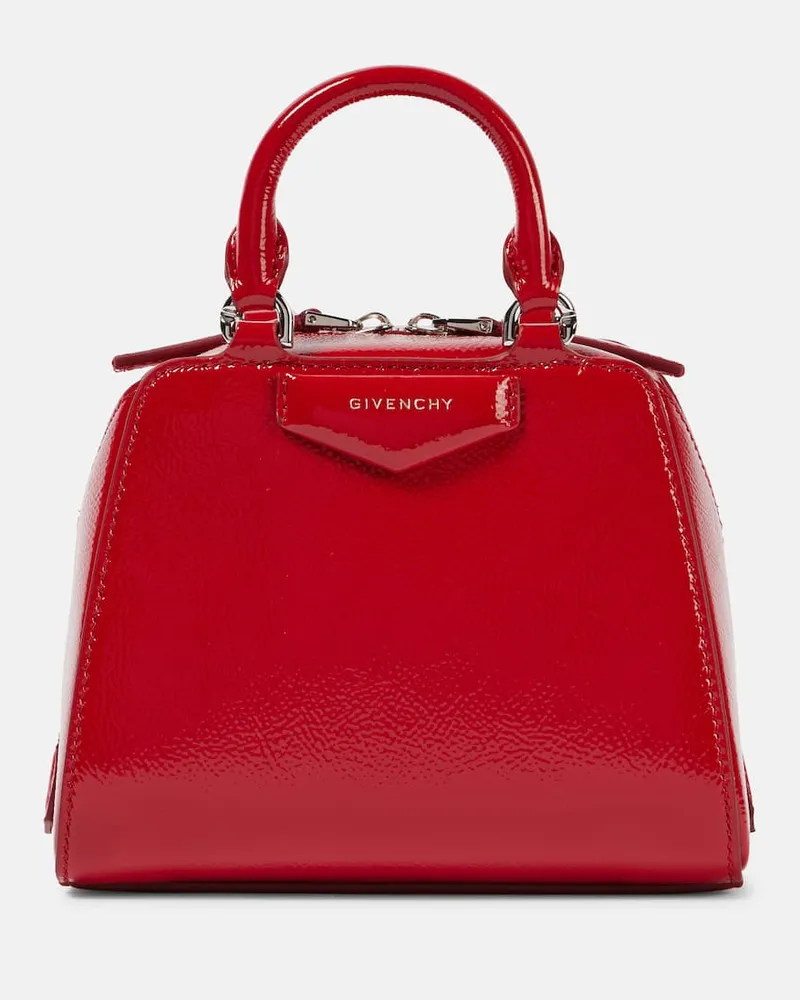 Givenchy Tote Bag Antigona Cube Nano aus Lackleder Rot